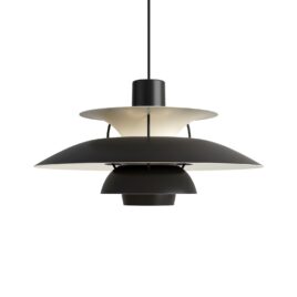 Louis Poulsen PH 5 hanglamp monochrome black Ø50